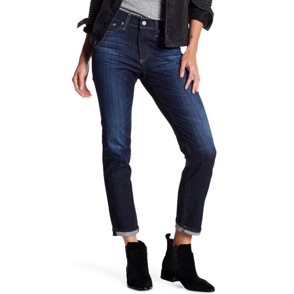 AG Beau Slouchy Skinny Denim Jeans Dark Harvest 25